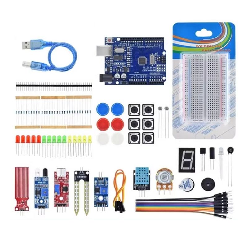 Diy Electronics Shop - 【ช็อปเลย】ชุดเริ่มต้นโครงการ DIY 400 ไท-พอยท์ส บอร์ด R3