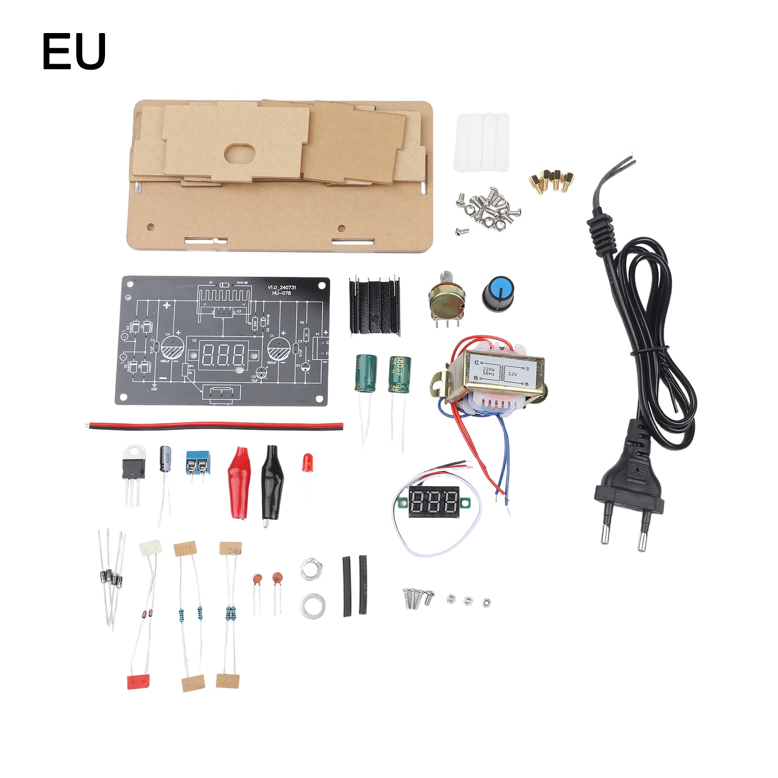 Diy Electronics Learning Kit - ชุดอุปกรณ์ DIY แหล่งจ่ายไฟปรับค่าได้ LM317 โมดูลแรงดันไฟฟ้าแบบควบคุม DC