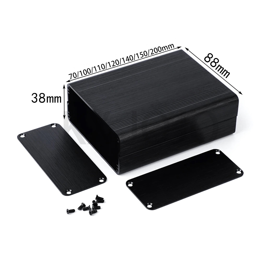 Diy Electronics Box - กล่องอะลูมิเนียม 1 ชิ้น ขนาด 88*38*100/110/120/140/150/200 มม.