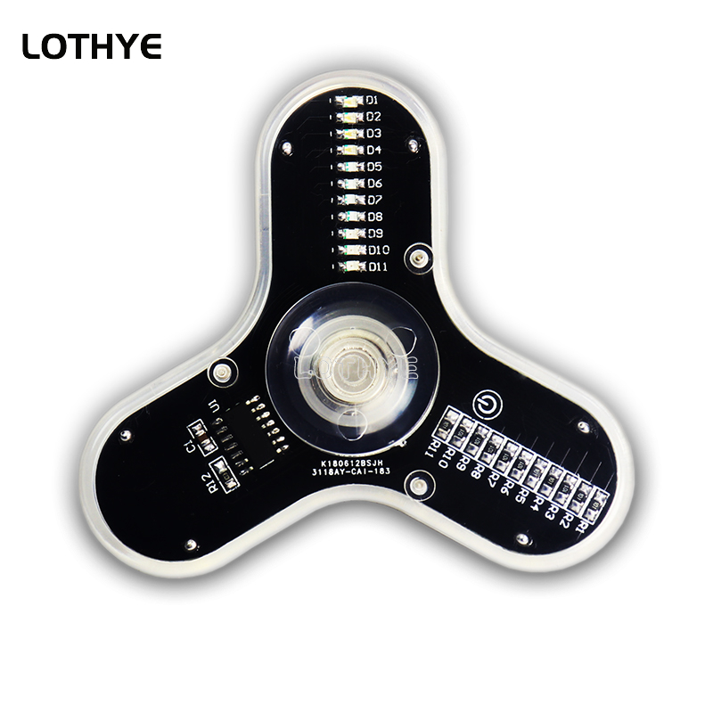 LED Fidget Spinner ผลิตลําโพงบ - Diy Electronics Project Kit บทวิจารณ์และราคา